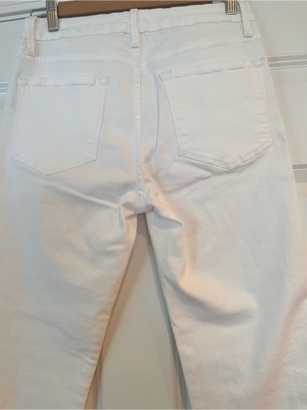 Frame Le Crop Mini Boot Cut Jeans Size 28 White Denim High Rise Pristine ~ $198 - Picture 8 of 12